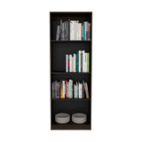 Home Tall Elegant 4-Shelf Bookcase with Open Storage, Freestanding Modern Design for Living Rooms, Offices, or Bedrooms, Practical and Elegant Storage Solution with Clean Lines and Sturdy Construction