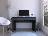 Tuhome Acre Computer Desk with Two Drawers, Modern Design, Light Gray Finish, Ideal for Home Office, Study, or Work-from-Home Setup