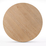 Elon 47" Solid Oak Round Pedestal Dining Table