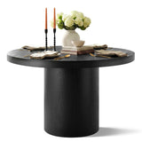 Elon 47" Solid Oak Round Pedestal Dining Table
