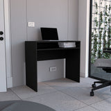 TUHOME Stella Writing Desk with Spacious Work Surface, Integrated Upper Shelf for Organization, Modern Minimalist Design for Home Office or Study, Compact Structure Ideal for Enhancing Productivity in Any Contemporary Space