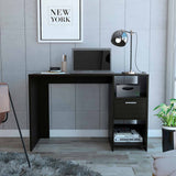 Omma Computer Desk, One Drawer, Two Shelves