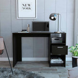 Omma Computer Desk, One Drawer, Two Shelves