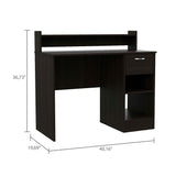 Manaos Writing Computer Desk , Multiple Shelves, One Drawer