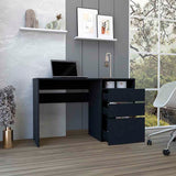 Dublin Three Drawer Computer Desk, One Shelf