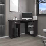 Jasper L-Shaped Corner Desk with Two Side Shelves, Space-Saving Home Office and Study Table, Modern Workstation with Ample Storage, Efficient Corner Desk for Organizing Office Supplies and Study Materials