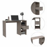 Omma Computer Desk, One Drawer, Two Shelves