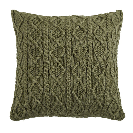 Cable Knit Soft Diamond Throw Pillow
