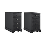 Roque Storage End Table with Hooded Wheels & Built-In Outlets(Optional Types)