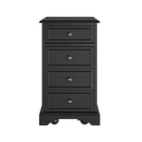 Roque Storage End Table with Hooded Wheels & Built-In Outlets(Optional Types)
