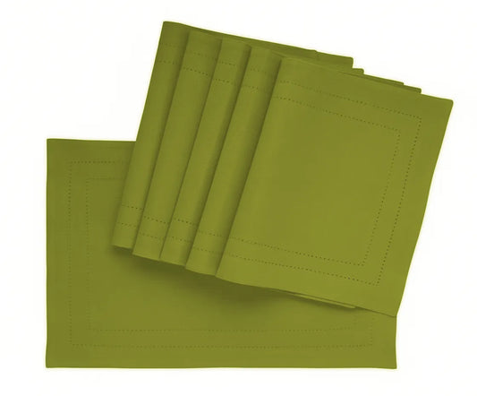 Cotton Placemats - Earthy Yellow Green