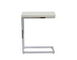 Echo White Marble Top Chairside End Table