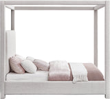 Eden Canopy Bed - Luxury Boucle Fabric Design for Serene Sleep, Elegant Style, and Cozy Retreat