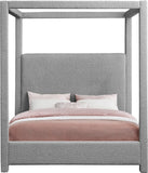Eden Canopy Bed - Luxury Boucle Fabric Design for Serene Sleep, Elegant Style, and Cozy Retreat