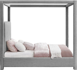Eden Canopy Bed - Luxury Boucle Fabric Design for Serene Sleep, Elegant Style, and Cozy Retreat
