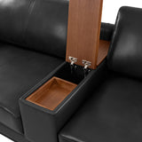 Eduarda Genuine Leather Reclining Sofa with USB & Storage