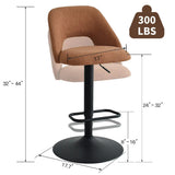 Edwin Upholstered Swivel Adjustable Bar Stool (Set of 2)
