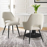 Edwin Upholstered Dining Chair with Arms (Set of 2)