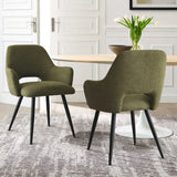 Edwin Upholstered Dining Chair with Arms (Set of 2)