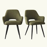 Edwin Upholstered Dining Chair with Arms (Set of 2)