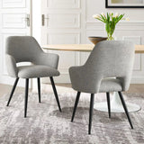 Edwin Upholstered Dining Chair with Arms (Set of 2)