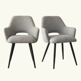 Edwin Upholstered Dining Chair with Arms (Set of 2)