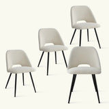 Edwin Modern Upholstered Boucle Dining Chair (Set of 4)