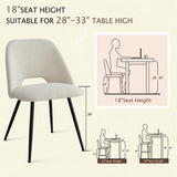 Edwin Modern Upholstered Boucle Dining Chair (Set of 4)