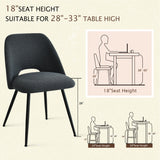 Edwin Modern Upholstered Boucle Dining Chair (Set of 4)