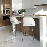 Edwin 26" Modern Upholstered Counter Stool (Set of 2)