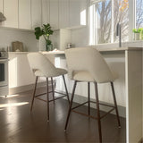 Edwin 26" Modern Upholstered Counter Stool (Set of 2)