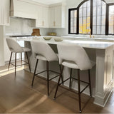 Edwin 26" Modern Upholstered Counter Stool (Set of 2)