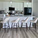 Khloe Modern Chenille Dining Chair with Arms (Set of 2)