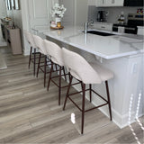 Edwin 26" Modern Upholstered Counter Stool (Set of 2)