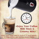 Electric Milk Frother & Steamer with Auto Shut-Off