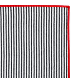 Black Striped Napkins with Red edges