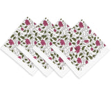 Pink Floral Napkins Set of 4