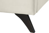 Elly Contemporary Velvet Bed with Deep Button Tufting and Espresso Wood Legs for Stylish Comfort