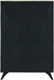 Elly Contemporary Velvet Bed with Deep Button Tufting and Espresso Wood Legs for Stylish Comfort