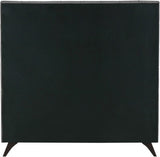 Elly Contemporary Velvet Bed with Deep Button Tufting and Espresso Wood Legs for Stylish Comfort