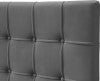 Elly Contemporary Velvet Bed with Deep Button Tufting and Espresso Wood Legs for Stylish Comfort