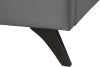 Elly Contemporary Velvet Bed with Deep Button Tufting and Espresso Wood Legs for Stylish Comfort