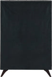 Elly Contemporary Velvet Bed with Deep Button Tufting and Espresso Wood Legs for Stylish Comfort