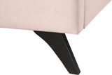 Elly Contemporary Velvet Bed with Deep Button Tufting and Espresso Wood Legs for Stylish Comfort