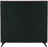 Elly Contemporary Velvet Bed with Deep Button Tufting and Espresso Wood Legs for Stylish Comfort