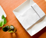 Gray Embroidery Napkins - Line Design