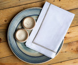 Gray Embroidery Napkins - Line Design