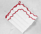 Red Scalloped Napkins