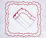 Red Scalloped Napkins