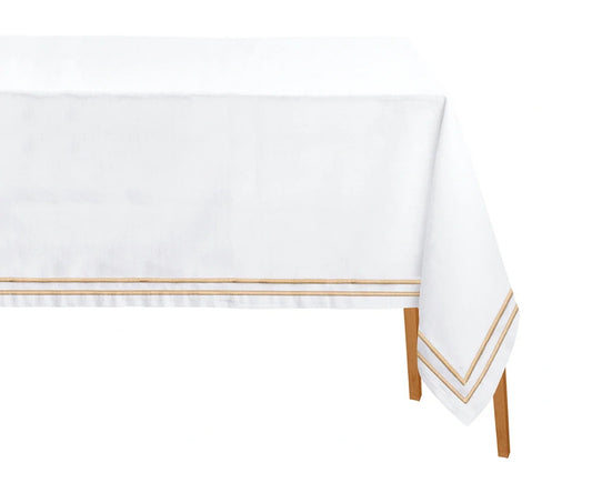 Embroidered Tablecloth - Gold